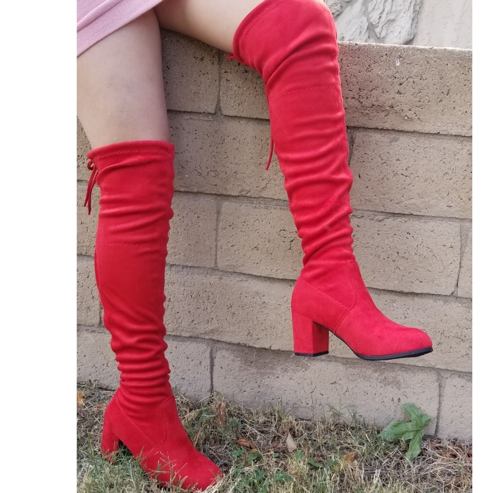 ! Very sexy boots over knee Red Color - Picture 6 of 7